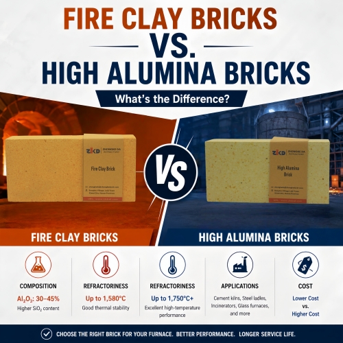 Fire Clay Bricks vs. High Alumina Bricks: What’s the Difference?