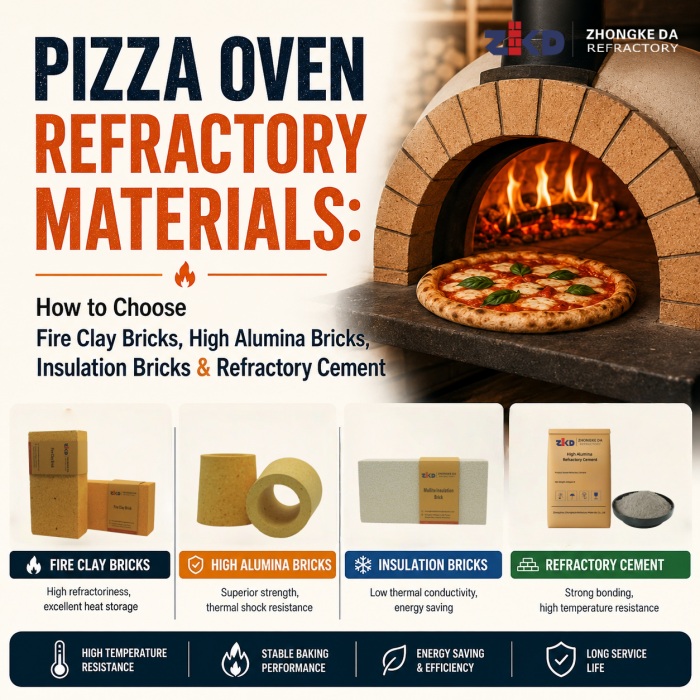 Pizza Oven Refractory Materials Manufacturer Guide/Fire Clay Brick, High Alumina Brick, Mullite Brick & Refractory Cement Solution